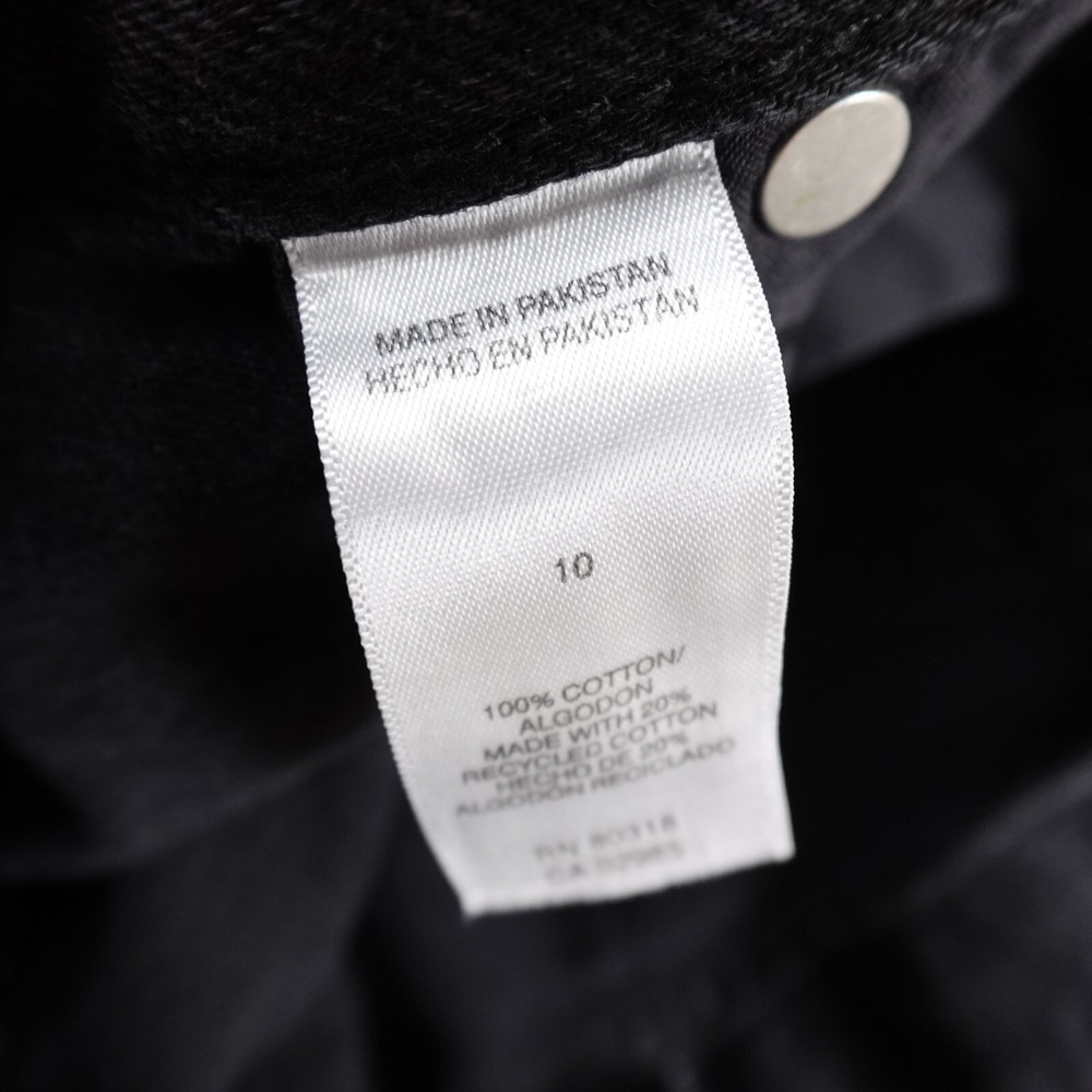 Aeropostale Jeans Womens 10 Dark Black Denim Pants Hi Rise 90s Baggy Straight - Picture 9 of 13